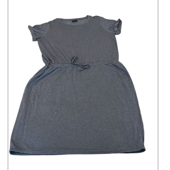 32 Degrees sz XL denim blue elastic waist short sleeve mini dress like new - Picture 1 of 8